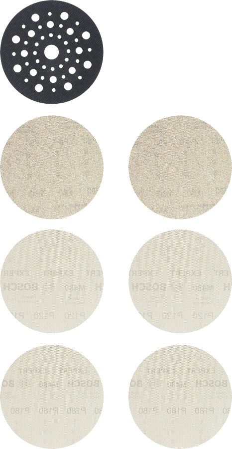 Bosch EXPERT M480 startsæt 125 mm slibeskiver.