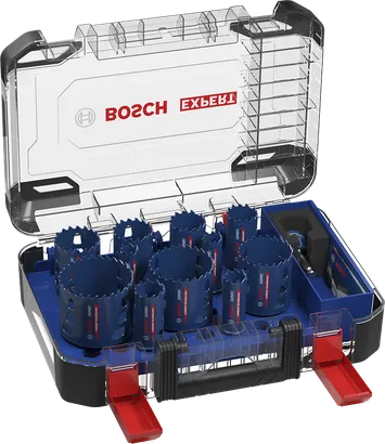 Bosch Expert Multi Material hulsavsæt med 14 dele.