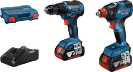 Bosch GDX 18V-200 batteridrevet slagskruetrækker- og boremaskinesæt.
