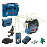 Bosch GLL 3-80 CG lasernivelleringsværktøj med tilbehør.