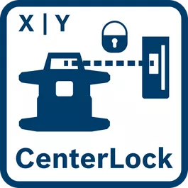 CenterLock-funktion Laseren finder midten af modtageren og låser den i position