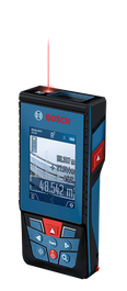 Bosch GLM 100-25 C lasermåler, der viser digital afstand.