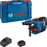 Bosch GBH 18V-40 C borehammer med kuffert, batteri og oplader.