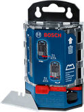 Bosch dispenser til reserveblade med brugsanvisning.
