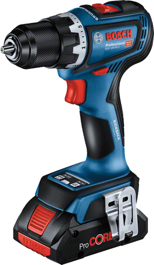 Bosch GSR 18V-90 C akku-boremaskine med ProCORE-batteri.