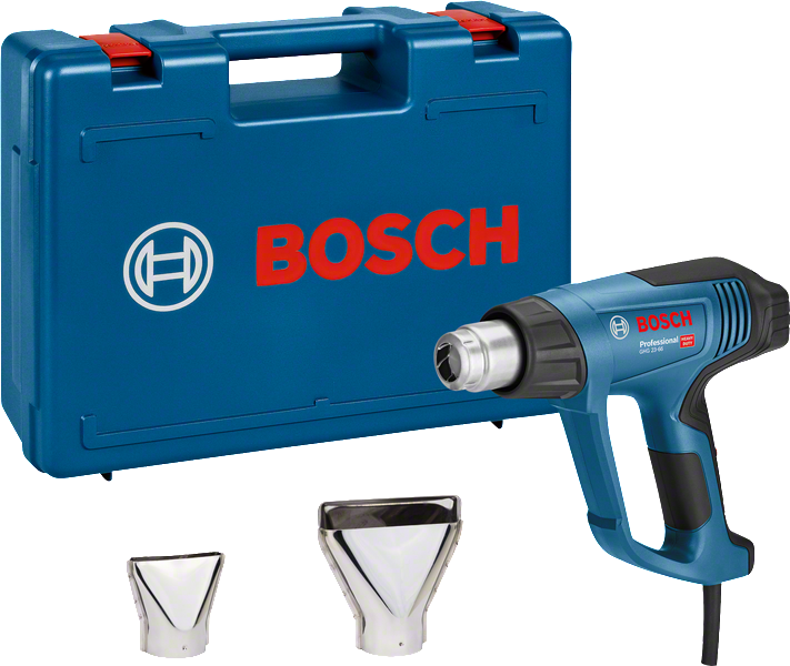 Bosch GHG 23-66 varmepistol med etui og to dyser.