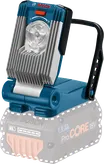 Bosch GLI VariLED batteridrevet arbejdslampe med justerbar stativ.
