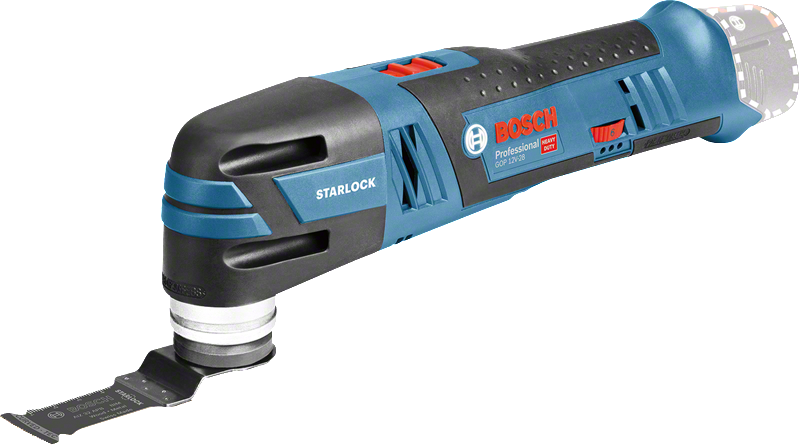 Bosch GOP 12V-28 batteridrevet multiværktøj med Starlock-klinge.
