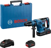 Bosch GBH 18V-36 C borehammer med batteri, oplader og kuffert.