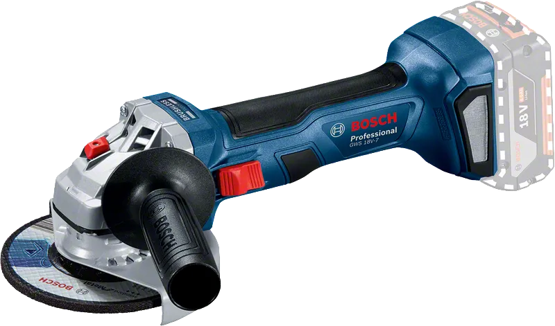 Bosch GWS 18V-7 akku-vinkelsliber til skæring.