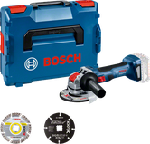 Bosch GWX 18V-7 vinkelslibersæt med X-LOCK-skiver.
