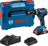 Bosch GSB 18V-55 akku-boremaskinesæt med kuffert og batteri.
