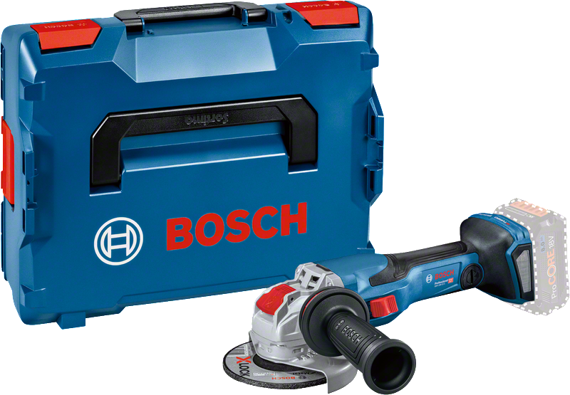 Bosch GWX 18V-15 C akku-vinkelsliber med kuffert.