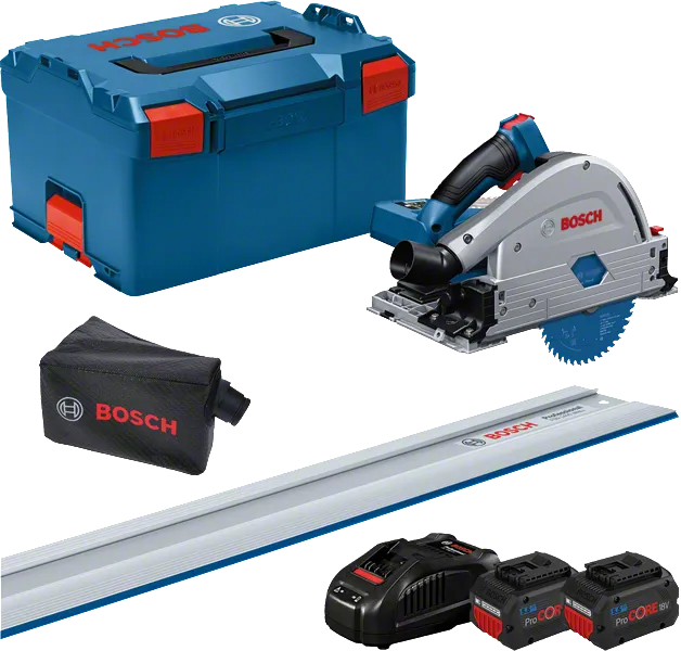 Bosch GKT 18V-52 GC akku-dyksavsæt med føringsskinne.