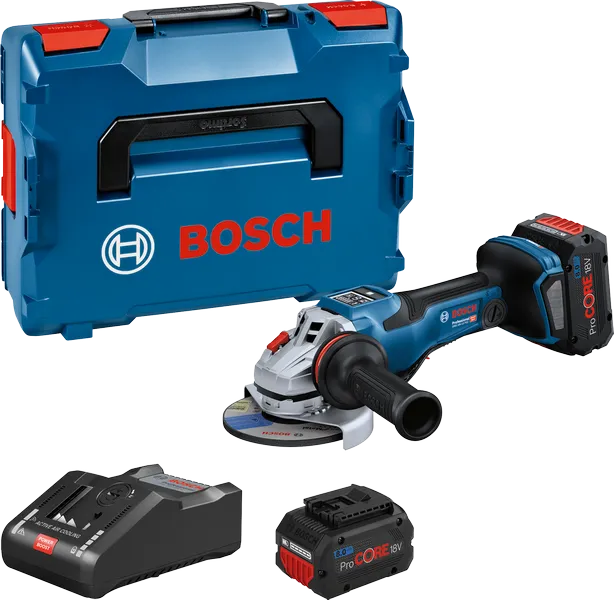 Bosch GWS 18V-15 PSC akku-vinkelslibersæt.