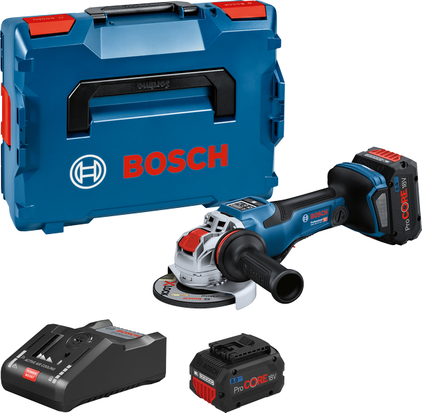 Bosch GWX 18V-15 PSC akku-vinkelslibersæt.
