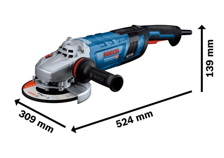 Bosch GWS 30-180 PB vinkelsliber med 180 mm skive.