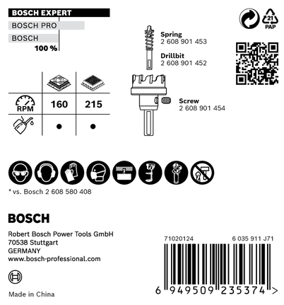 Bosch EXPERT hulsav til metalplader 75 mm.