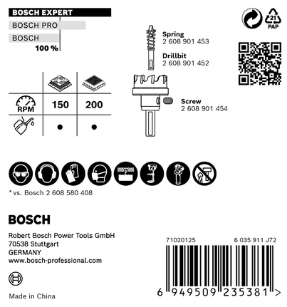 Bosch EXPERT hulsav til metalplader 80 mm.