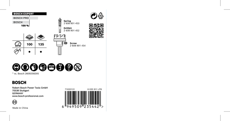 Bosch EXPERT hulsav til metalplader 120 mm.