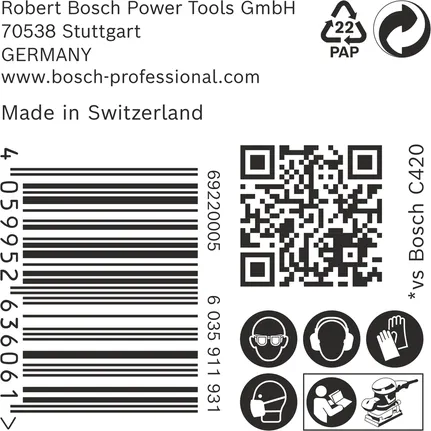 Bosch EXPERT C470 sandpapir 115 x 107 mm G 80 50 stk.