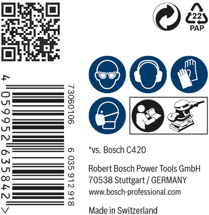 Bosch EXPERT M480 slibenet 80×133 mm G 240 50 stk.