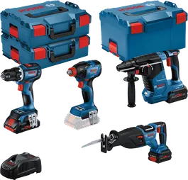 Bosch batteridrevet elværktøjssæt.