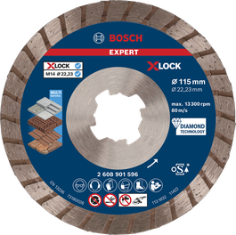 Bosch EXPERT MultiMaterial X-LOCK diamantskæreskive.