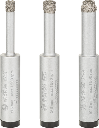Bosch PRO keramisk tørboresæt, 3 dele til fliser.