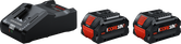 Bosch startsæt med GAL 18V-160 oplader og to ProCORE18V+ 8,0Ah batterier.