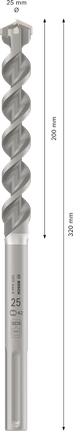 Bosch PRO SDS max-4 Hammerbor 25 x 200 x 320 mm.