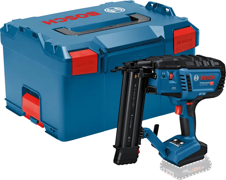 Bosch GNH 18V-50 batteridrevet sømpistol med bærekuffert.
