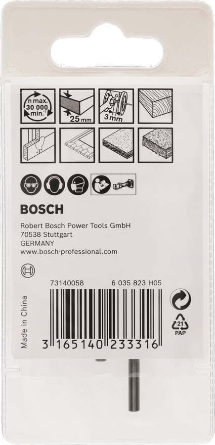 Bosch multifunktionsskærebor 3,2 mm til forskellige materialer.