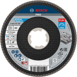 Bosch PRO X571 lamelskive vinklet 115 mm G80 X-Lock.