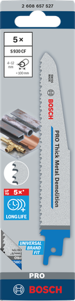 Bosch PRO tykmetalnedrivningsmaskine S930CF 5-pak.