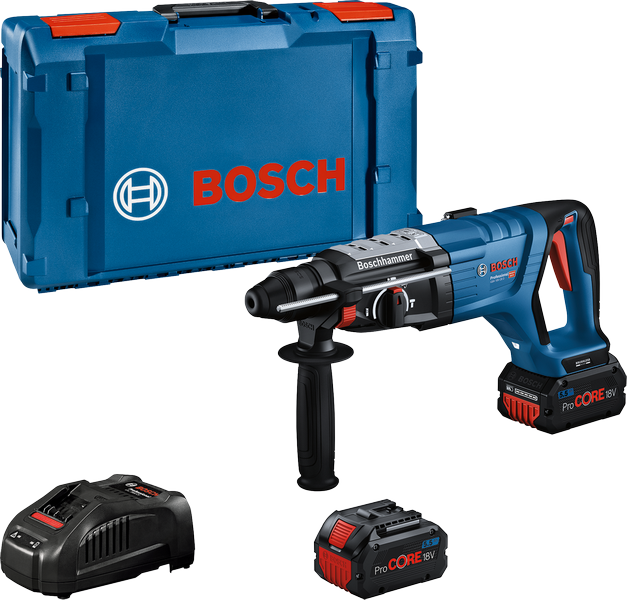 Bosch GBH 18V-28 D borehammer-sæt med batterier.