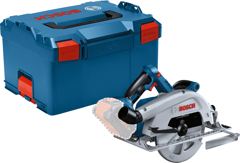 Bosch batteri-rundsav GKS 18V-68 med L-Boxx-kuffert.