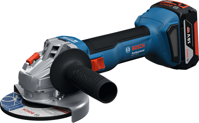Bosch GWS 18V-8 akku-vinkelsliber, 4Ah batteri.