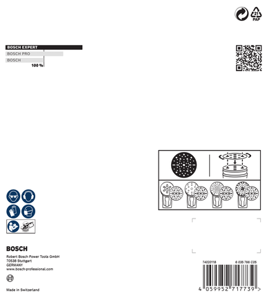 Bosch 150 mm EXPERT O780 slibeskive G80.