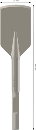 Bosch PRO HEX 28 asfaltskærer 125 mm skærkant.