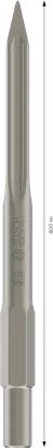 Bosch PRO HEX 30-5C spidsmejsel, 400 mm længde.