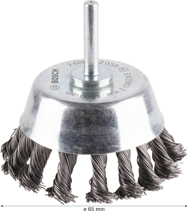 Bosch PRO Metal kraftig kopbørste med lige skaft, 65 mm.