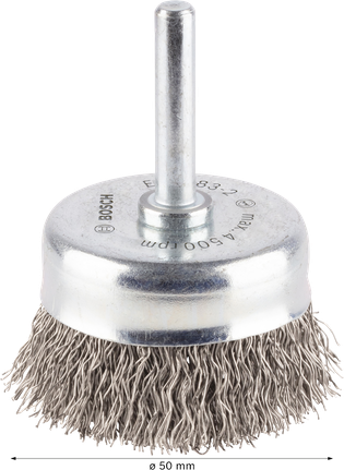 Bosch PRO kopbørste i rustfrit stål, 50 mm lige skaft.