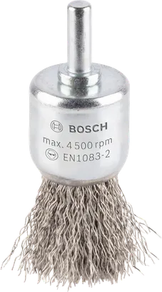 Bosch PRO rustfrit stål ren endebørste lige skaft.
