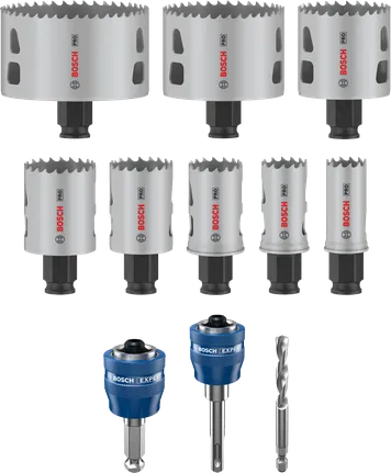 Bosch PRO Multi Material PC Plus hulsavsæt, 11 dele.