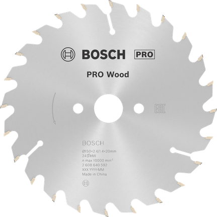 Bosch PRO Wood rundsavklinge 150 mm T24.