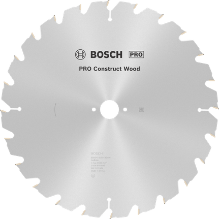 Bosch PRO Construct Wood rundsavklinge, 24 tænder.