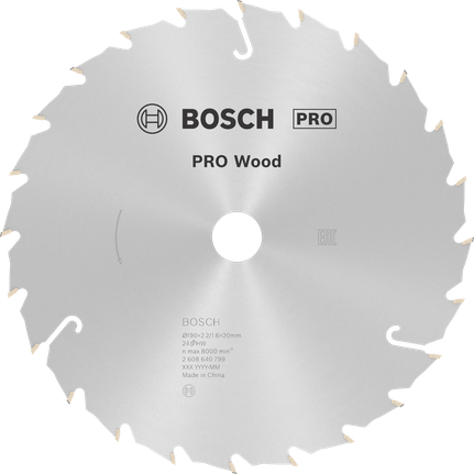 Bosch PRO Wood rundsavklinge 190 mm T24.