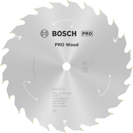 Bosch PRO Wood akku-rundsavklinge, 24 tænder.
