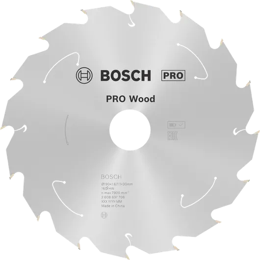 Bosch PRO Wood akku-rundsavklinge, 190 mm.